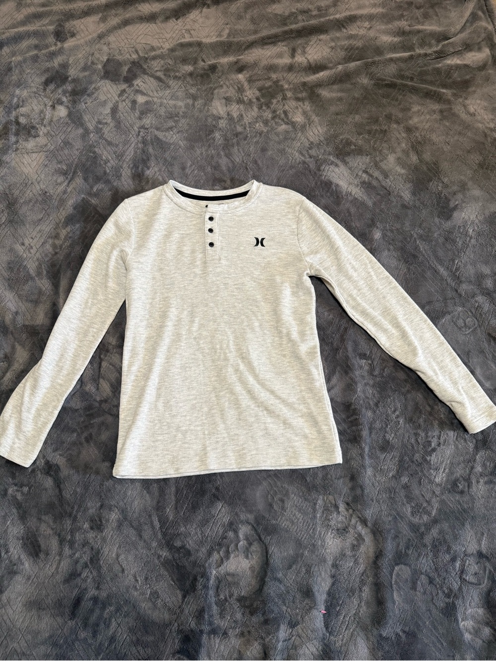 Hurley Boys Light Gray Long-Sleeve Henley